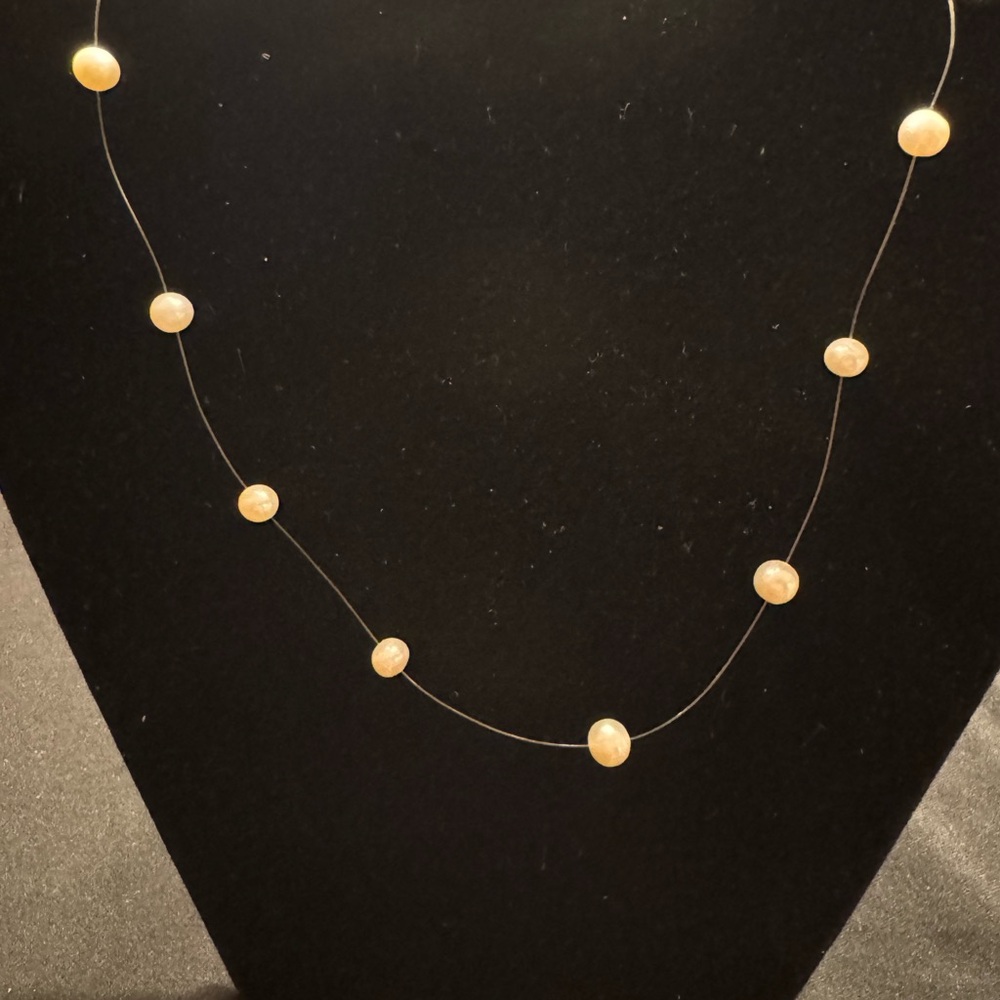 Floating Pearl Necklace - 16” - Picture 6 of 6